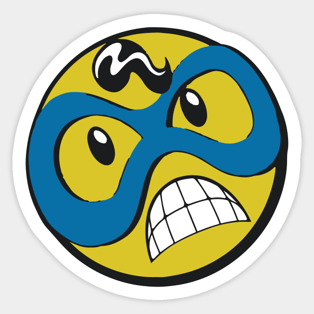 Super Hero Smiley Sticker by slice_of_pizzo